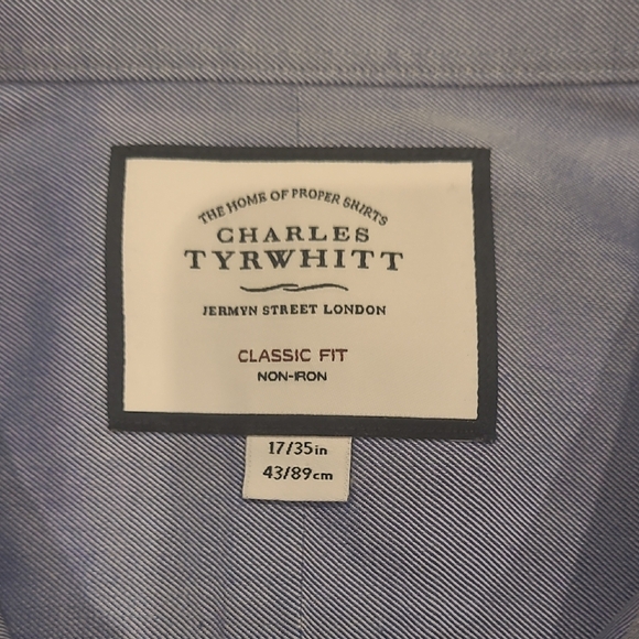 Charles Tyrwhitt Blue Dress Shirt Classic Style - Picture 2 of 4
